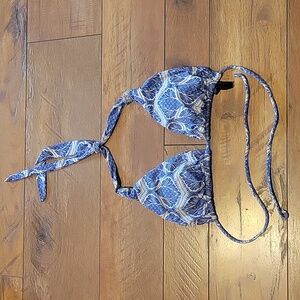 Women's sz medium Vix Paula Hermanny bikini top blue multi